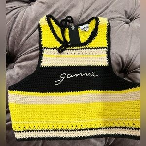 Ganni crochet top worn once